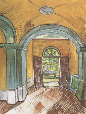 Vincent Van Gogh The Entrance Hall of Saint-Paul Hospital (nn04) China oil painting art